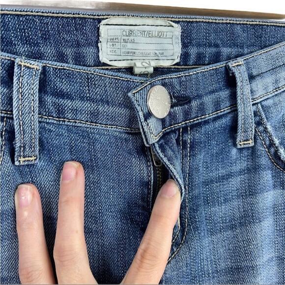 Current/Elliott Paint Splatter Stiletto Distressed Jeans 26 - Picture 6 of 14